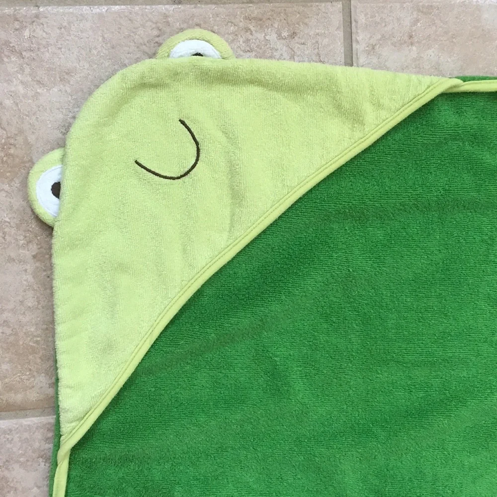 Carter's Frog Hooded Bath Towel and Washcloths